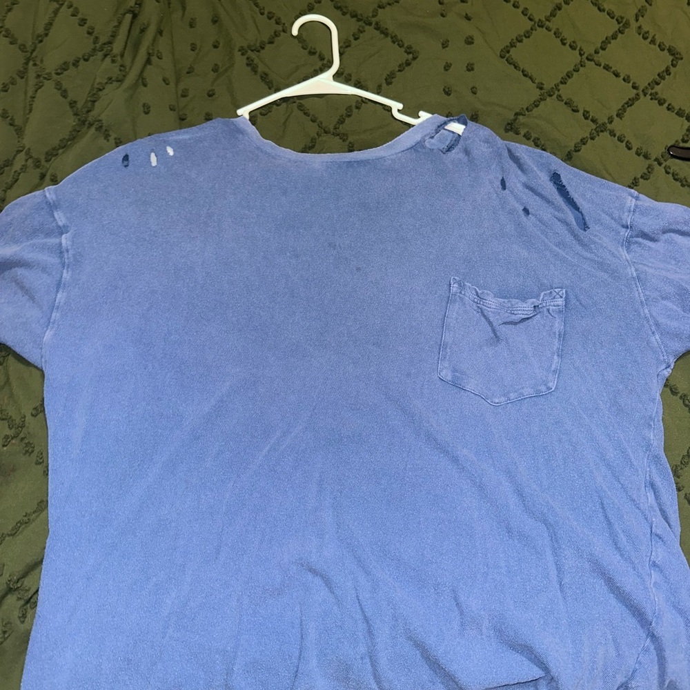 We The Free Sky Blue Distressed Tee